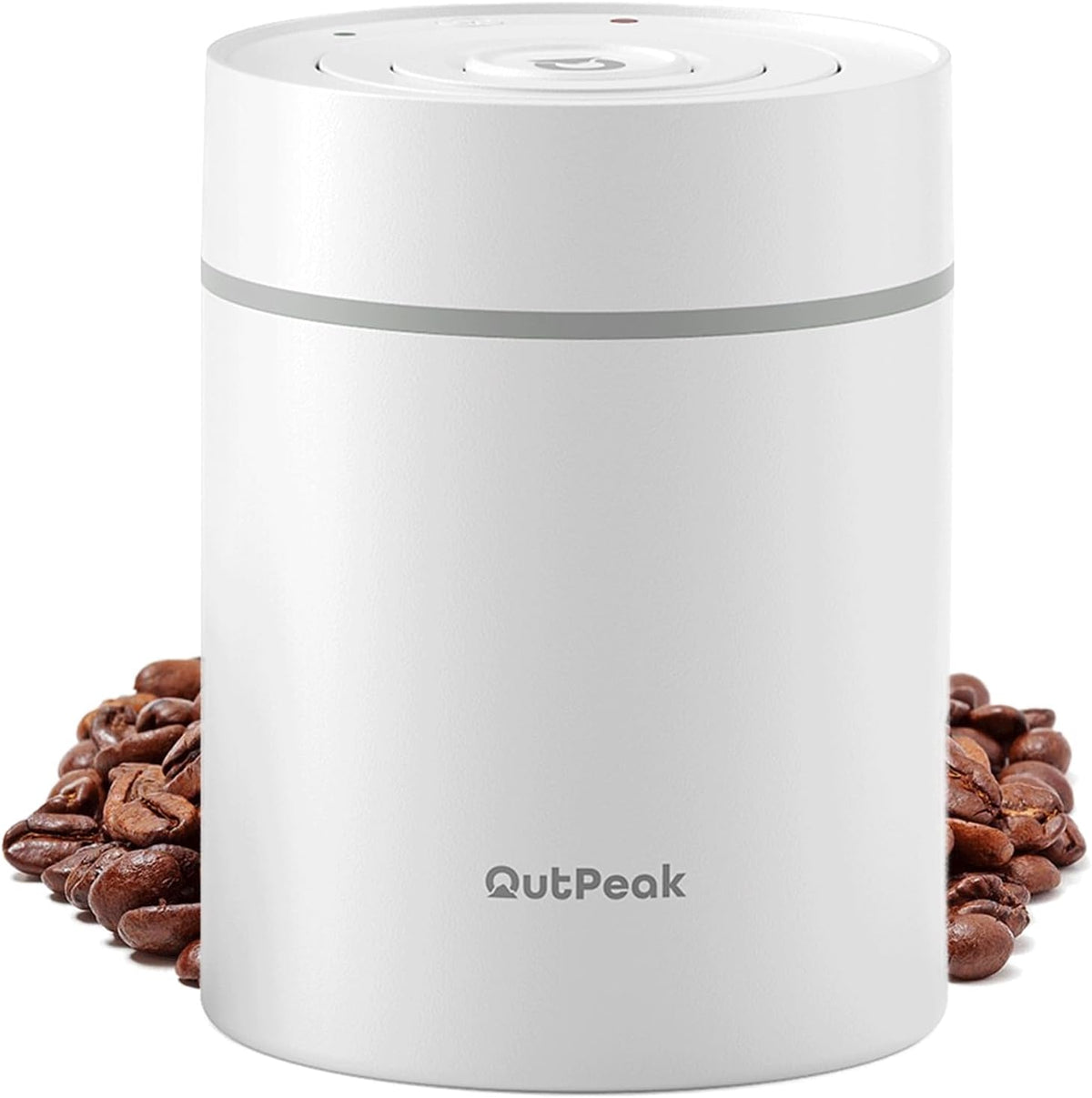 OUTPEAK Neo 2025 Kilo Auto Vacuum Coffee Canister, 1.5L Capacity for 17.6oz of Coffee Beans, One-Button Operation, Stainless Steel Coffee Storage Container with Scoop (Barista Champion's Choice)