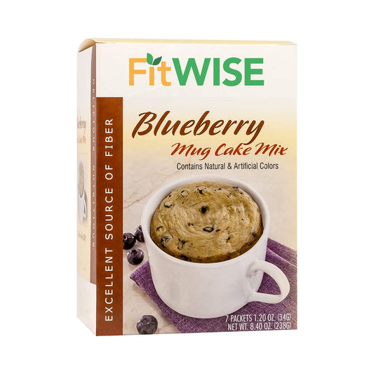 FITWISE - High Protein Mug Cake Mix, 15g Protein, Low Calorie, Low Net Carbs, Low Fat, High Fiber, Gluten Free, Ideal