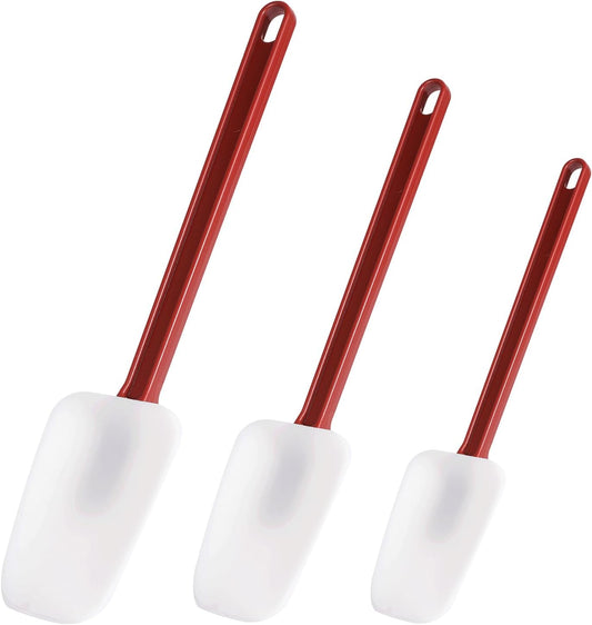 Silicone Rubber Spoonulas Pack of 3 (9.5/14/16-Inch), Commercial Silicone Spoonulas, Commercial Rubber Spatulas, Commerical
