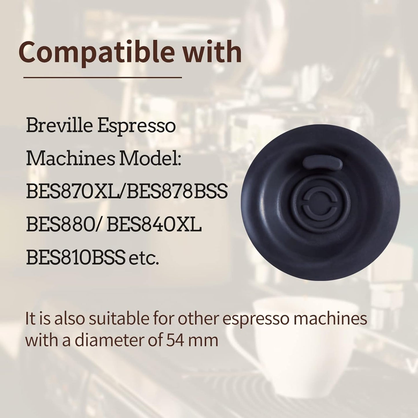 2 Pack 54mm Espresso Backflush Cleaning Disc For Breville Espresso Machines - 54mm Backflush Disc Compatible with Breville BES870XL/ BES878BSS/ BES880/ BES840XL/ BES810BSS