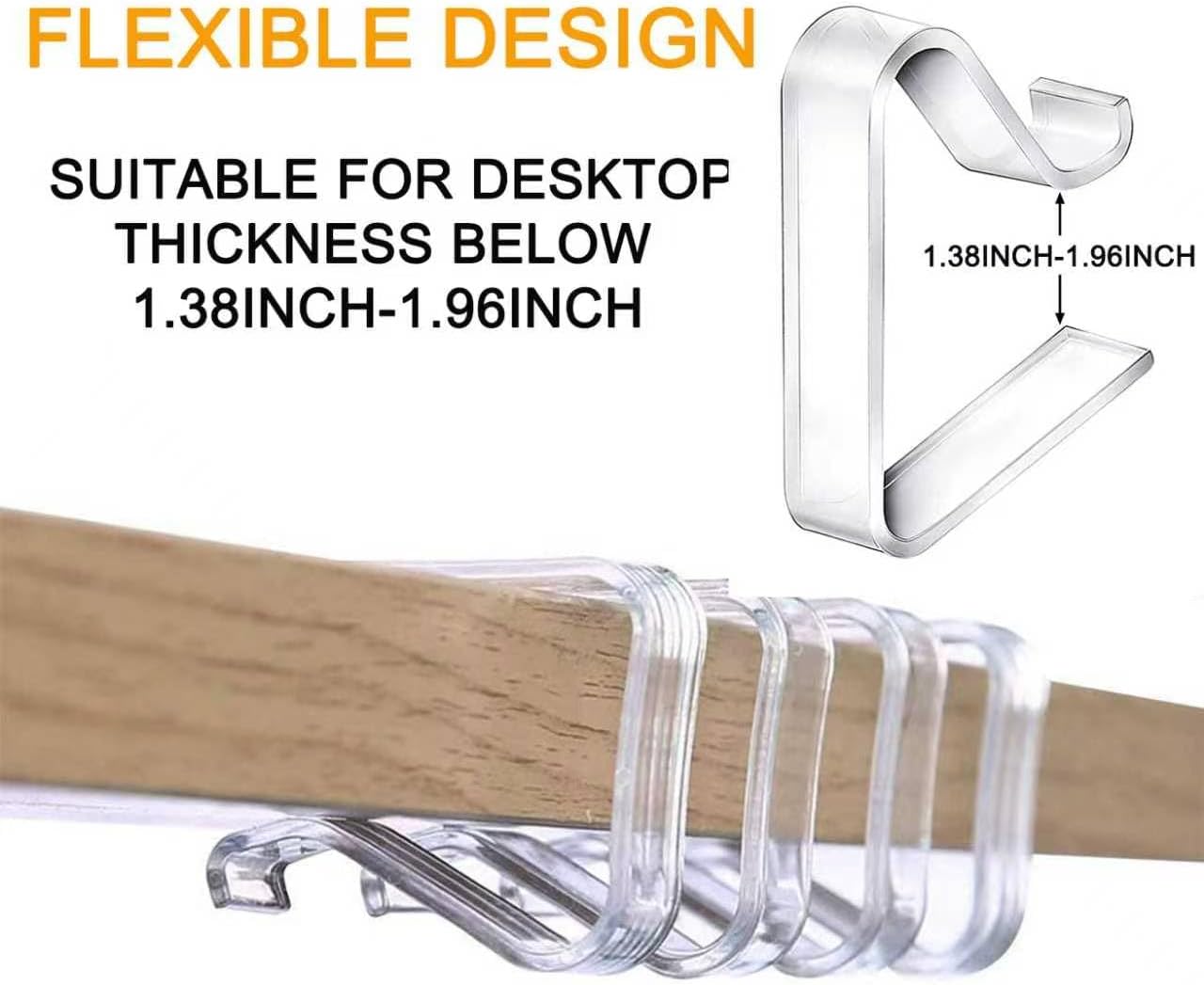 24 Pieces Transparent Clear Tablecloth Clips, Plastic Table Cloth Clips，Windproof Table Cover Holder Clamps，Table Cloth