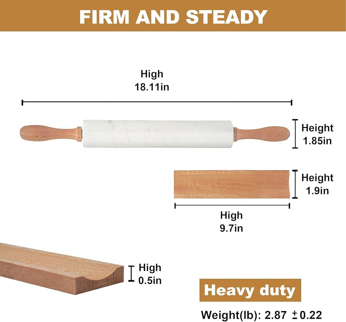 Koville Marble Rolling Pin