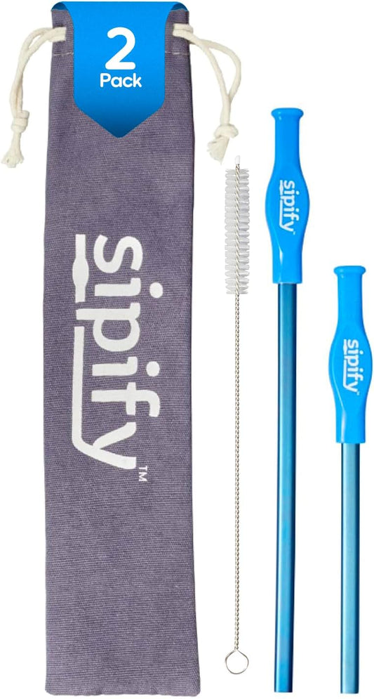 Flow-Limiting Dysphagia Straw for Safe Drinking | Adaptive Drinking Aids for Elderly & Dysphagia Patients | Reusable
