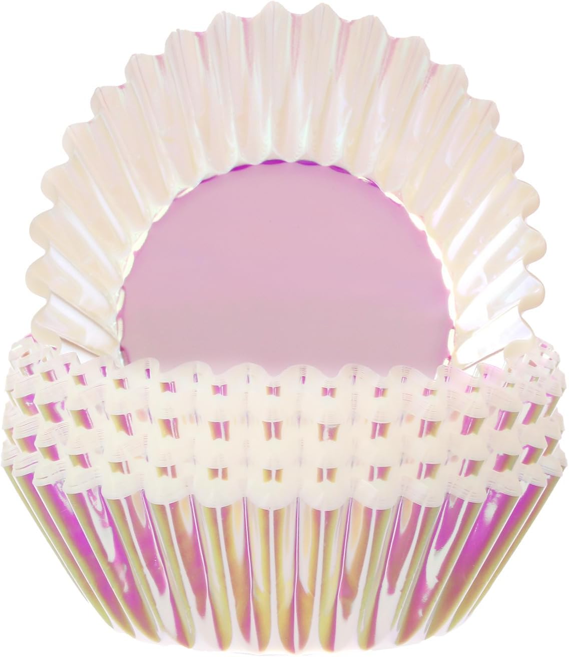 Iridescent Pink Cupcake Liners Wrappers Baking Cups Cupcake 100 Count | Food Grade Gradient Design