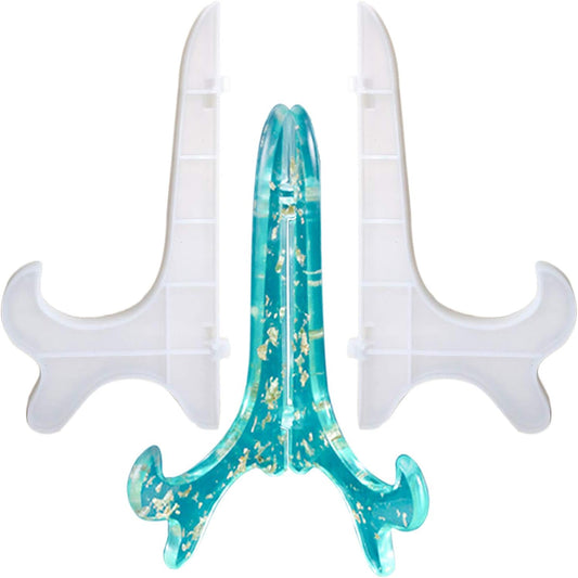 DILIBRA Display Stand Resin Mold Plate Stands for Display/Silicone Plate Holder for Epoxy Casting,Home Decoration,Pictures