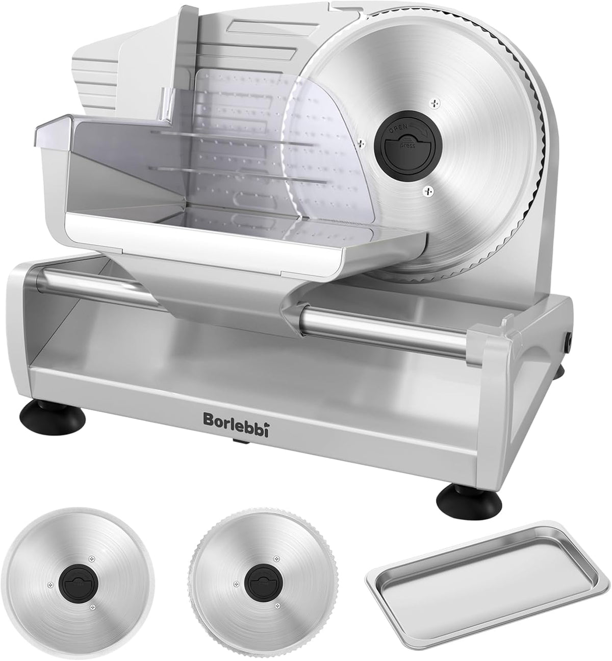 Meat Slicer Machine for Home, 200W Food Slicer with Two 7.5" Blades