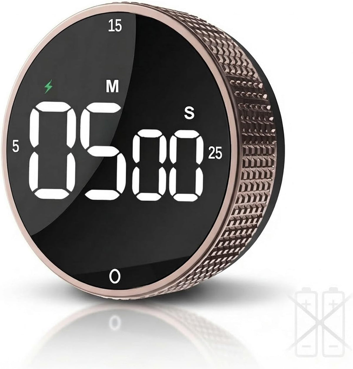 Rechargeable Magnetic Kitchen Timer with Rotary Dial