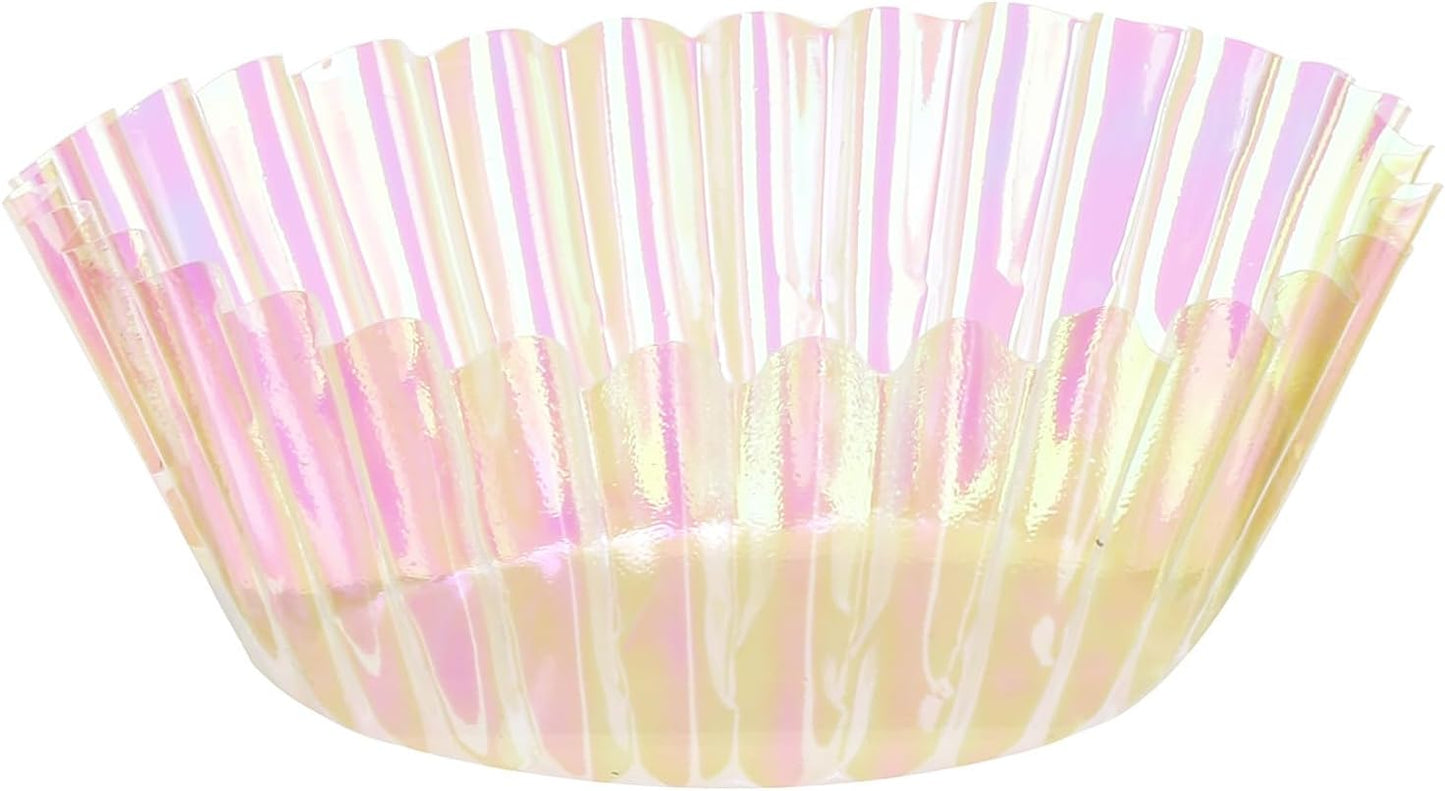 Iridescent Pink Cupcake Liners Wrappers Baking Cups Cupcake 100 Count | Food Grade Gradient Design