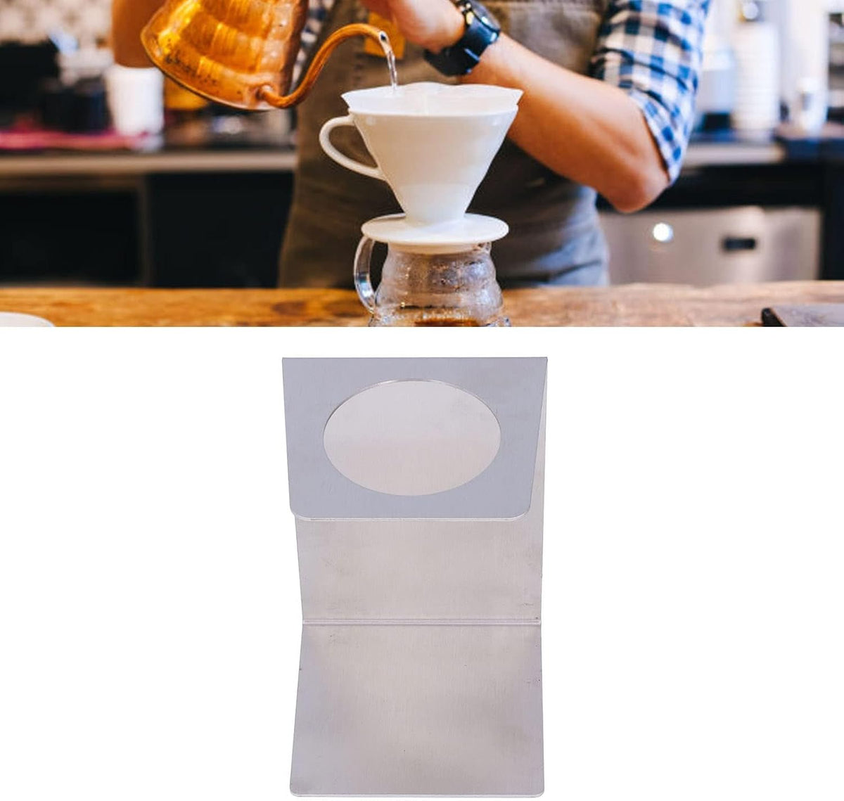 Coffee Dripper Stand, Stainless Steel 7.1in Compact Base