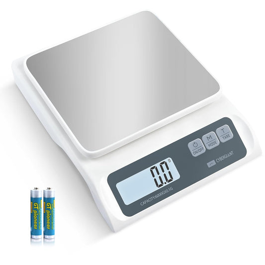 13lb/0.1g Precision Digital Food Scale - Meal Prep Kitchen Baking & Espresso Coffee - Gram Scale with Stainless Steel