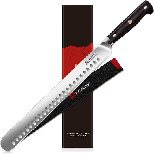 KEEMAKE Brisket Knife, 12" Carving &amp; Slicing Knife with Ergonomic Handle