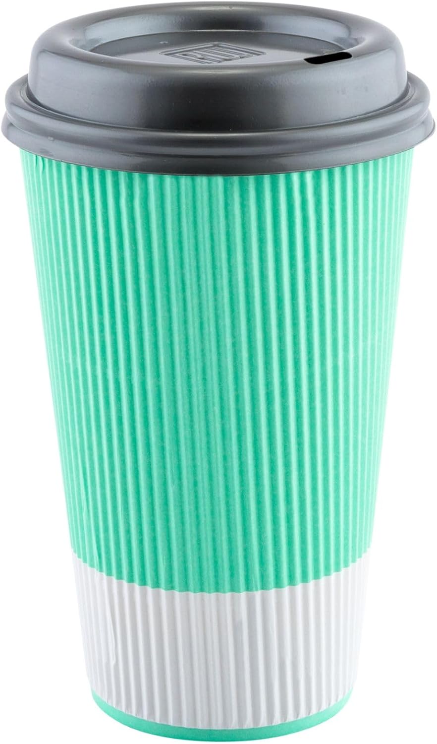 Restaurantware Ripple Wall Coffee Cup 500 Count 16 Ounce Insulated Hot Beverage Cup Disposable Non-Slip 16 Oz For Coffee Shops, Cafes, Bakeries, Light Green