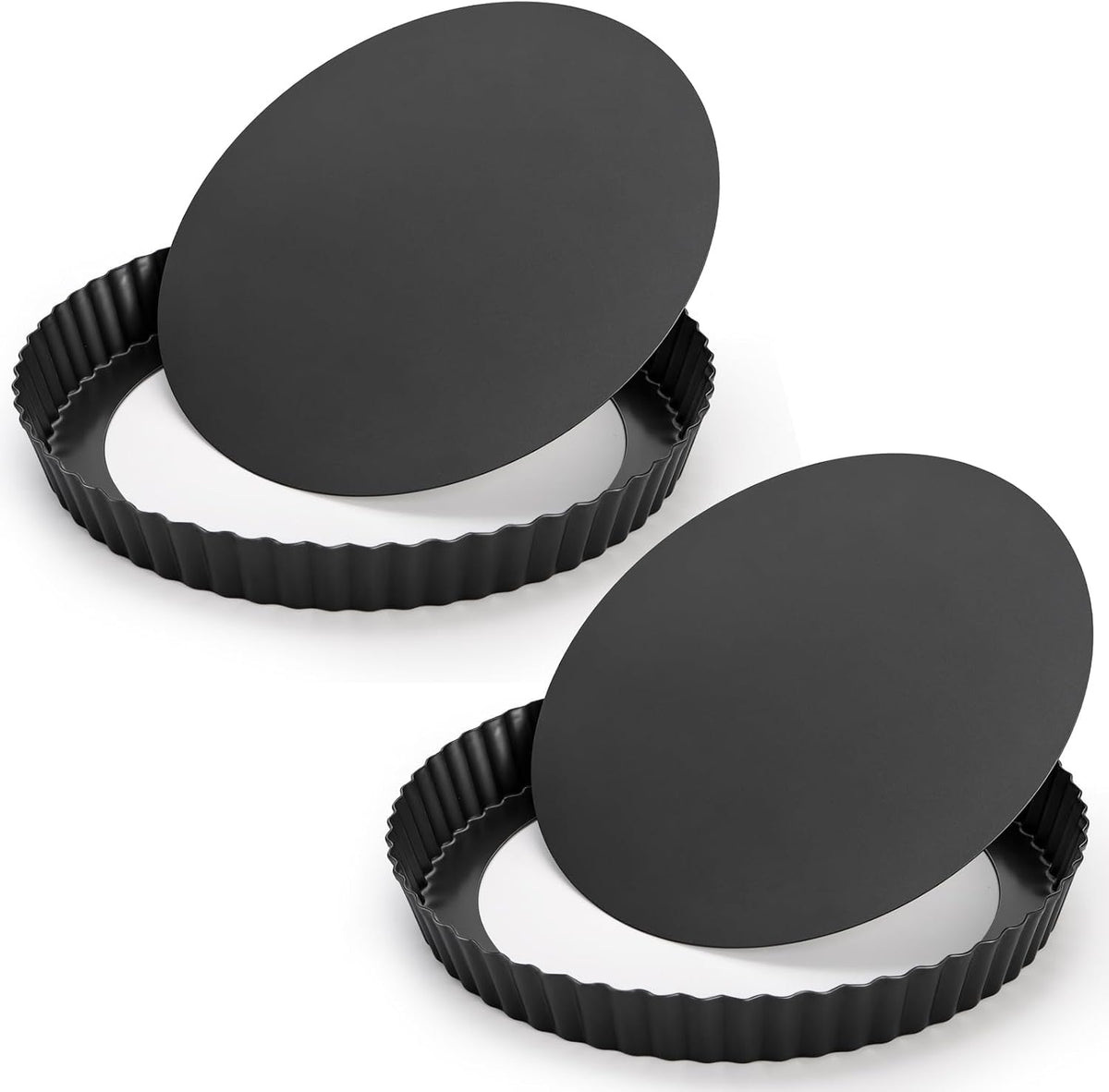 Tosnail 2 Pack 9 Inch Non-Stick Quiche Pan