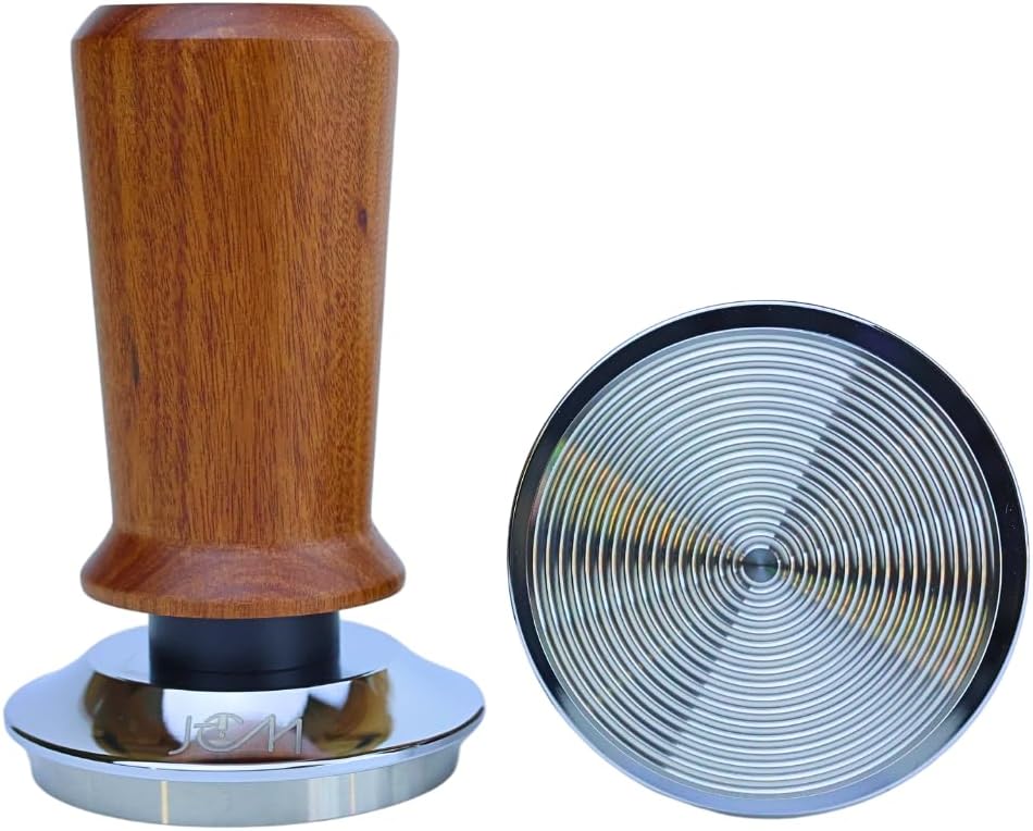 54mm Bottomless Portafilter for Breville Espresso Machines with 18g Filter Basket &amp; 53.35mm Espresso Puck Screen Naked – Red Rosewood