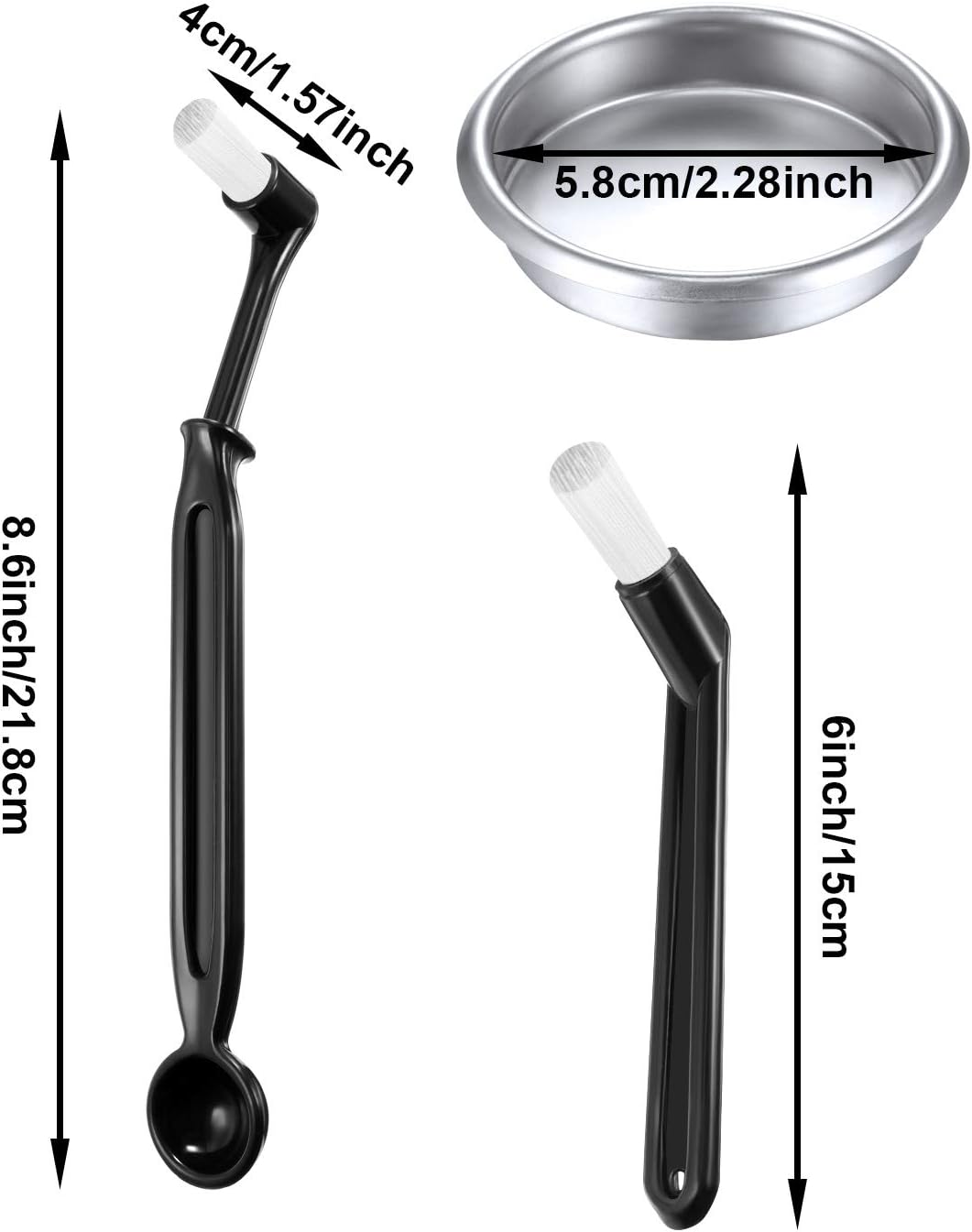 Zhehao Espresso Machine Cleaning Kit, 58 mm Backflush Insert 4 Brush