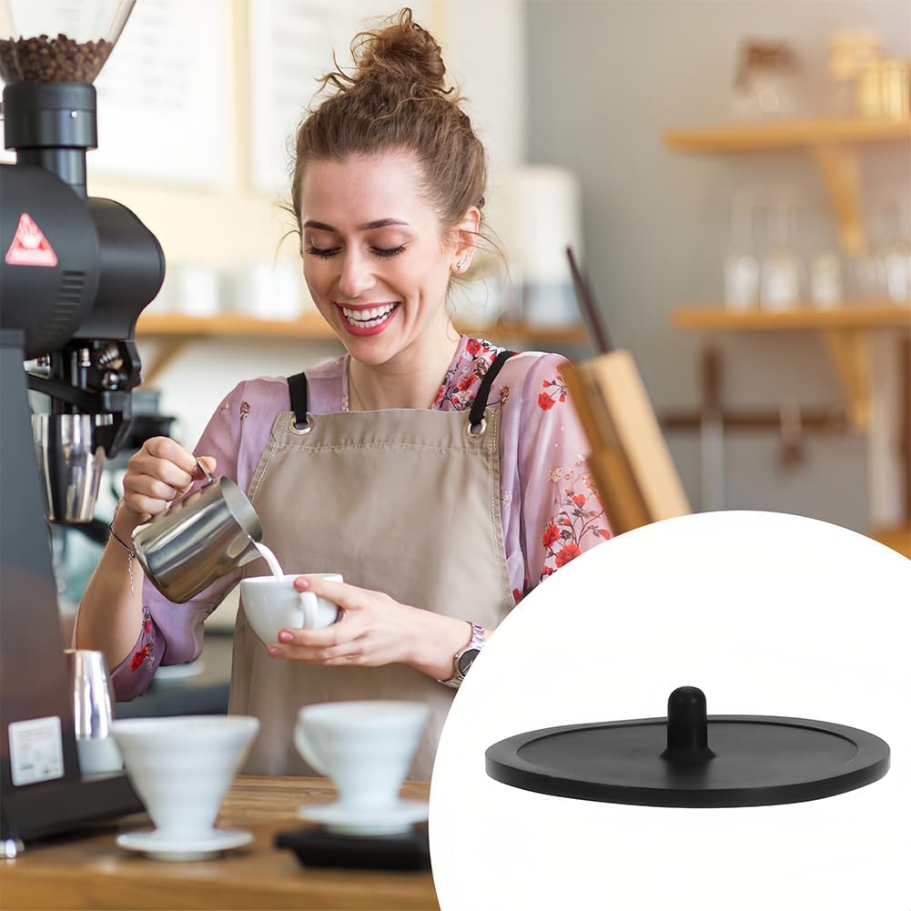 Joyzan Blind Filter Backflush Disk, Rubber Insert Blind Filter Disc 50mm | Cleaning Pad Disk Tray Compact Lightweight for Espresso Makers Coffee Machines Accessories Backwash Plate Cafe Kitchen Black