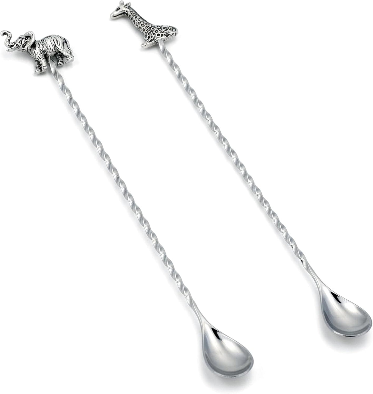 Homestia 2 Pack Bar Spoons, Cocktail Mixing Spoon, Animal Elephant Decor