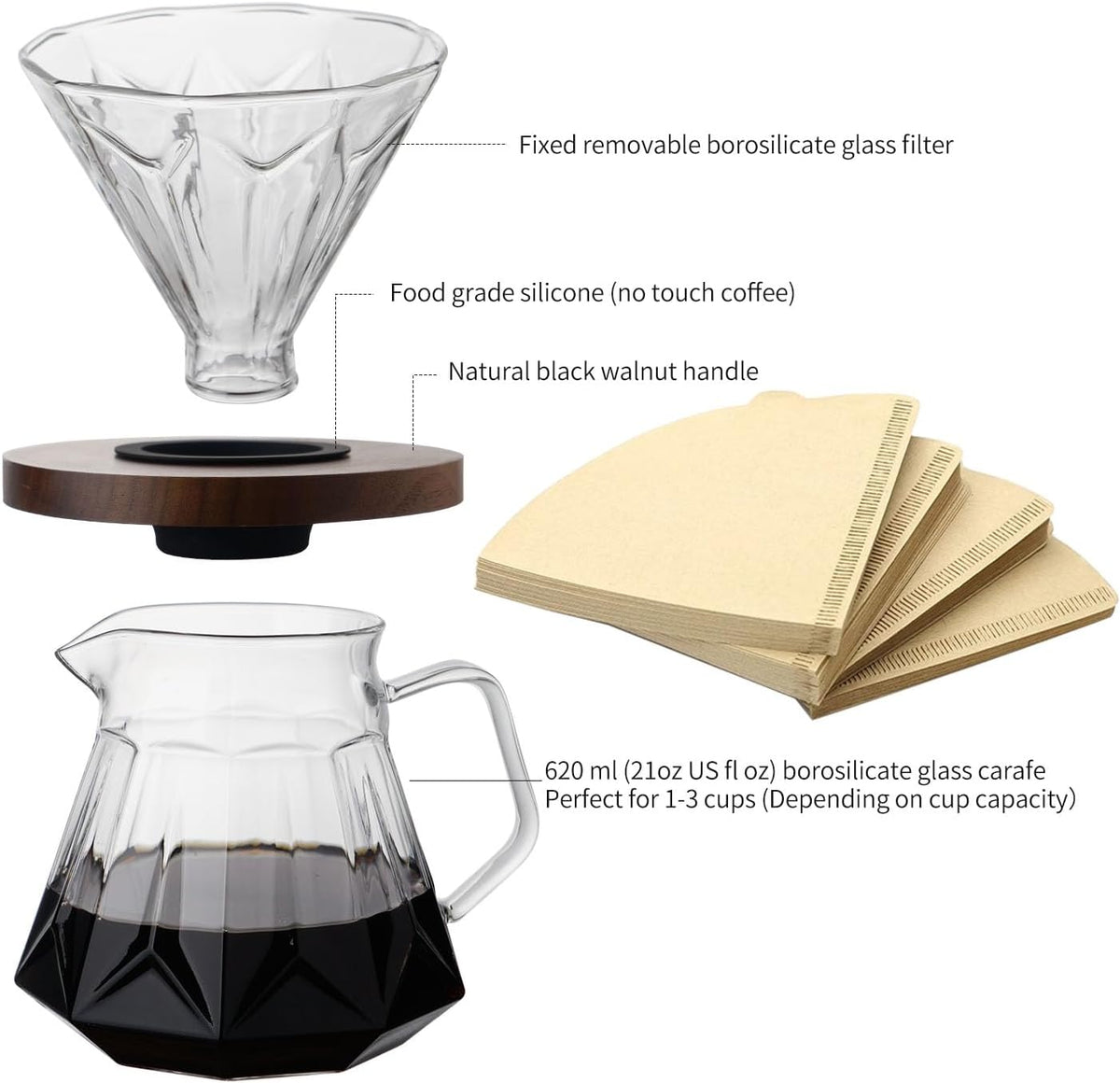 Pour Over Coffee Maker Set
