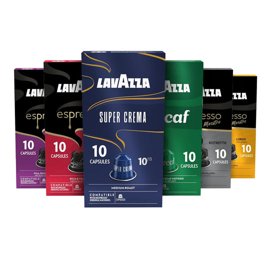 Lavazza Espresso Favorites Collection of Aluminum Capsules Compatible with Nespresso* Original Machines, Contains Light,
