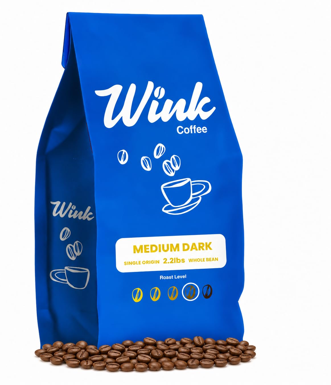 Wink Coffee Medium Dark Roast Espresso Whole Bean Coffee