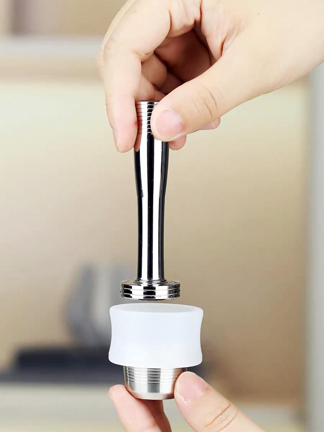 Coffee Tamper Press Chromed (24 mm)