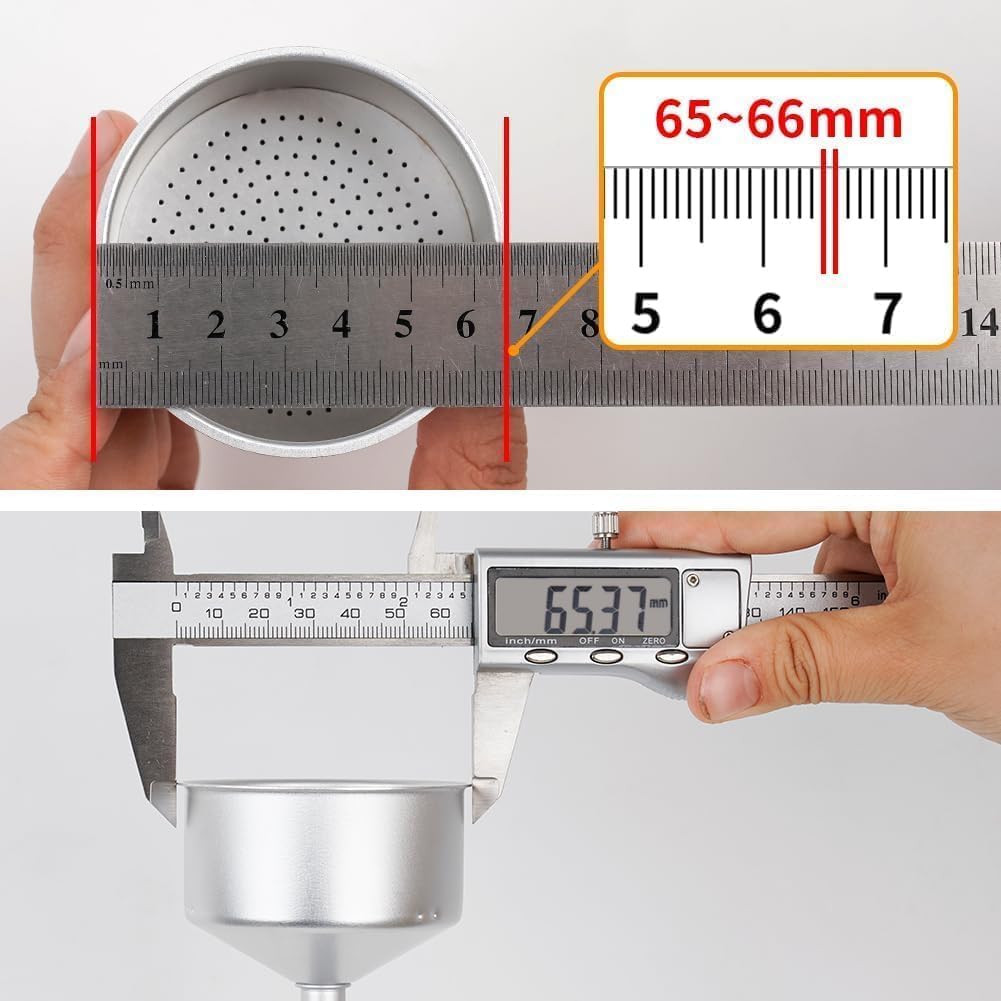 watchget 60mm Moka Pot Dosing Funnel &amp; Distributor for 6 Cup Moka Pot,Black | Precise Volume Control, Anti-Spill, Perfect Extraction, Espresso Distribution Tool for Italian Moka Pot Dosing Ring