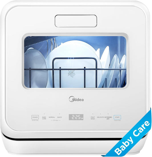Midea MDC17P4CWW Portable Countertop Mini 5L Built-in Water Tank, Baby Care, No Hookup Needed, 360° Dual Spray,High-Temp
