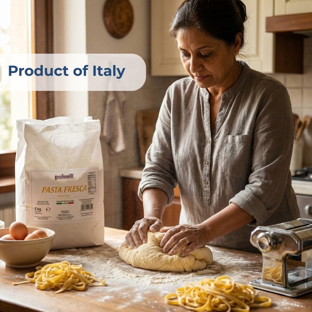 POLSELLI Fresh Pasta Flour, Tipo 00, 100% Soft Wheat Flour, 5 kg (11 lbs)
