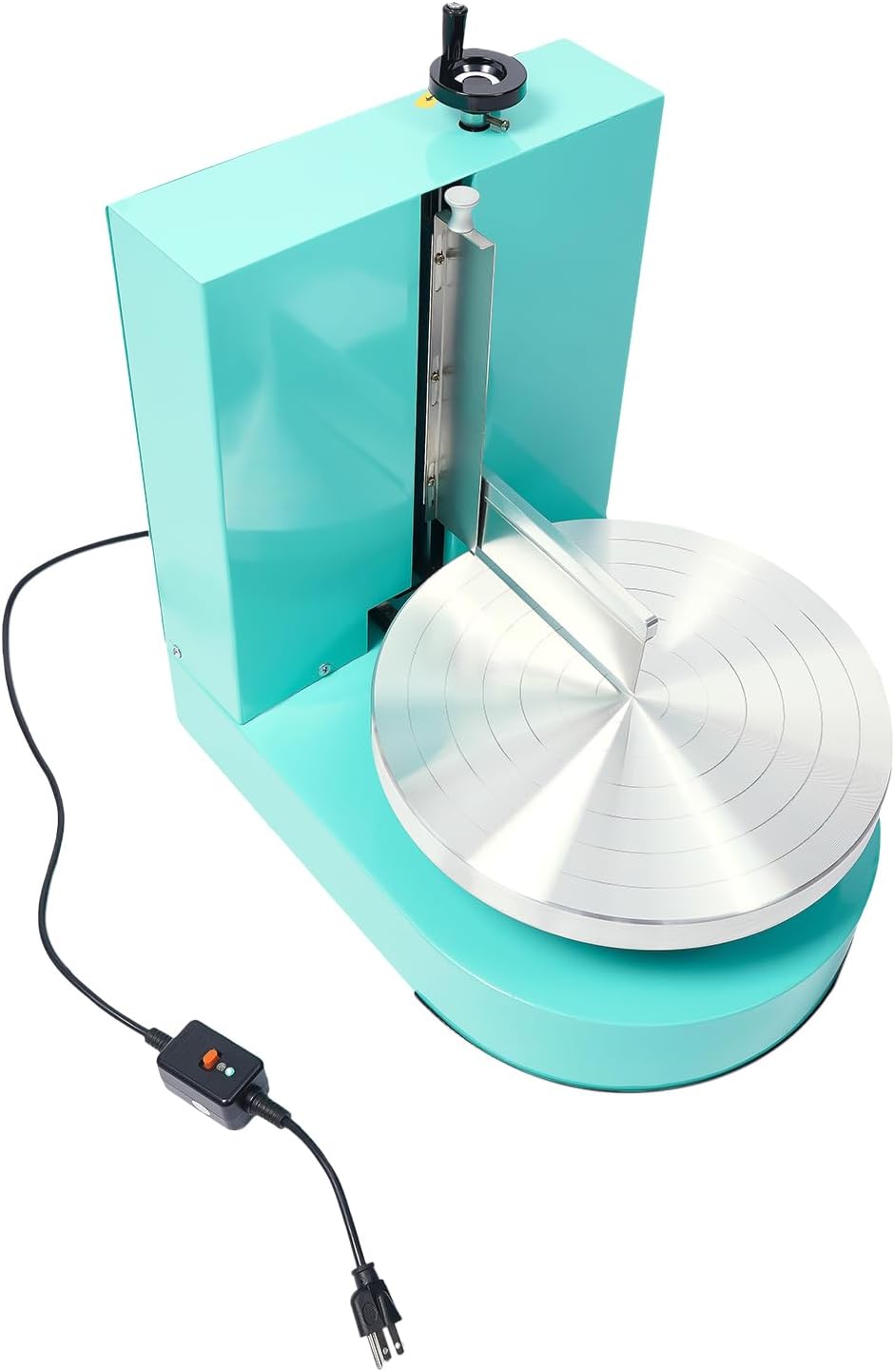 Cake Decorating Machine, 200W Electric Cake Cream Spreading Coating Machine with Adjustable Scraper, Turntable Cake Frosting Smoother, for 4-12in Cake, 60-320RPM (Green)