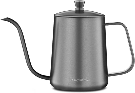 Easyworkz Gage Gooseneck Pour Over Coffee Kettle 20 oz Stainless Steel Hand Drip Coffee Pot with Long Narrow Spout