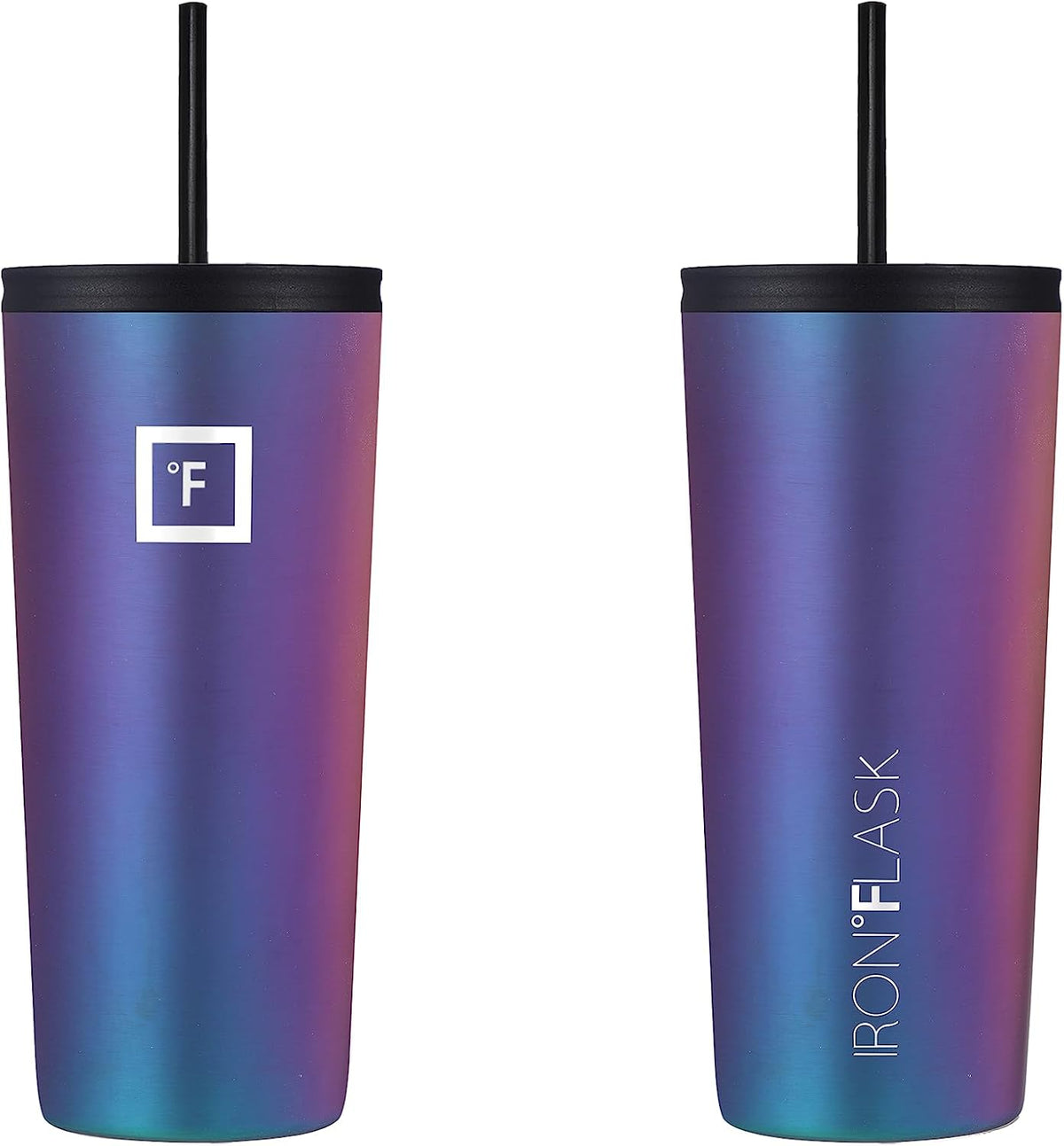 IRON °FLASK 24 oz Classic Insulated Tumbler | Vacuum Insulated Stainless Steel Tumbler with Solid Lid - Double Walled Travel Cup, Sweat Free, BPA Free (Aurora)