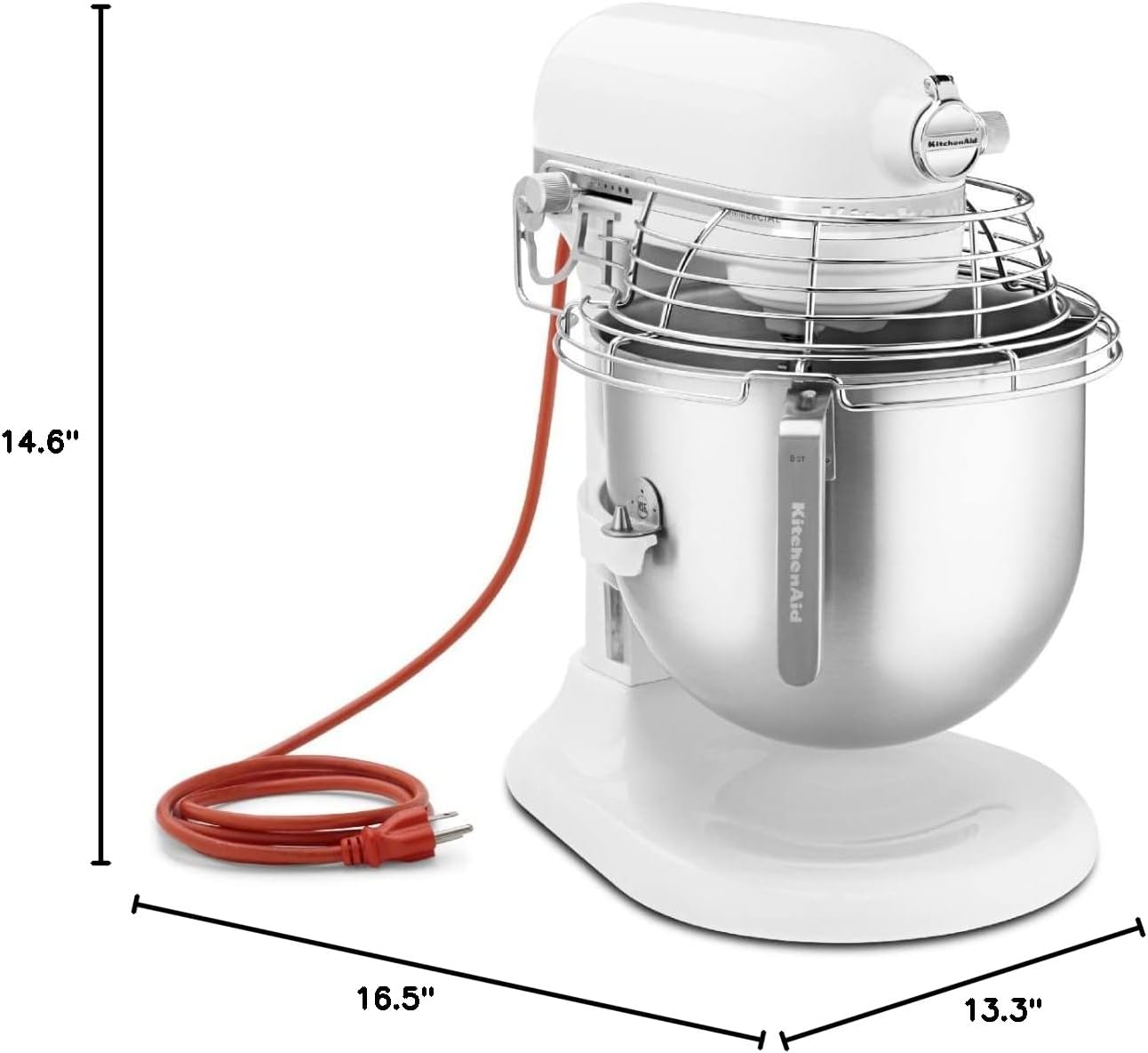 KitchenAid Commercial Series 8 Quart Bowl-Lift Stand Mixer with Stainless Steel Bowl Guard - KSMC895
