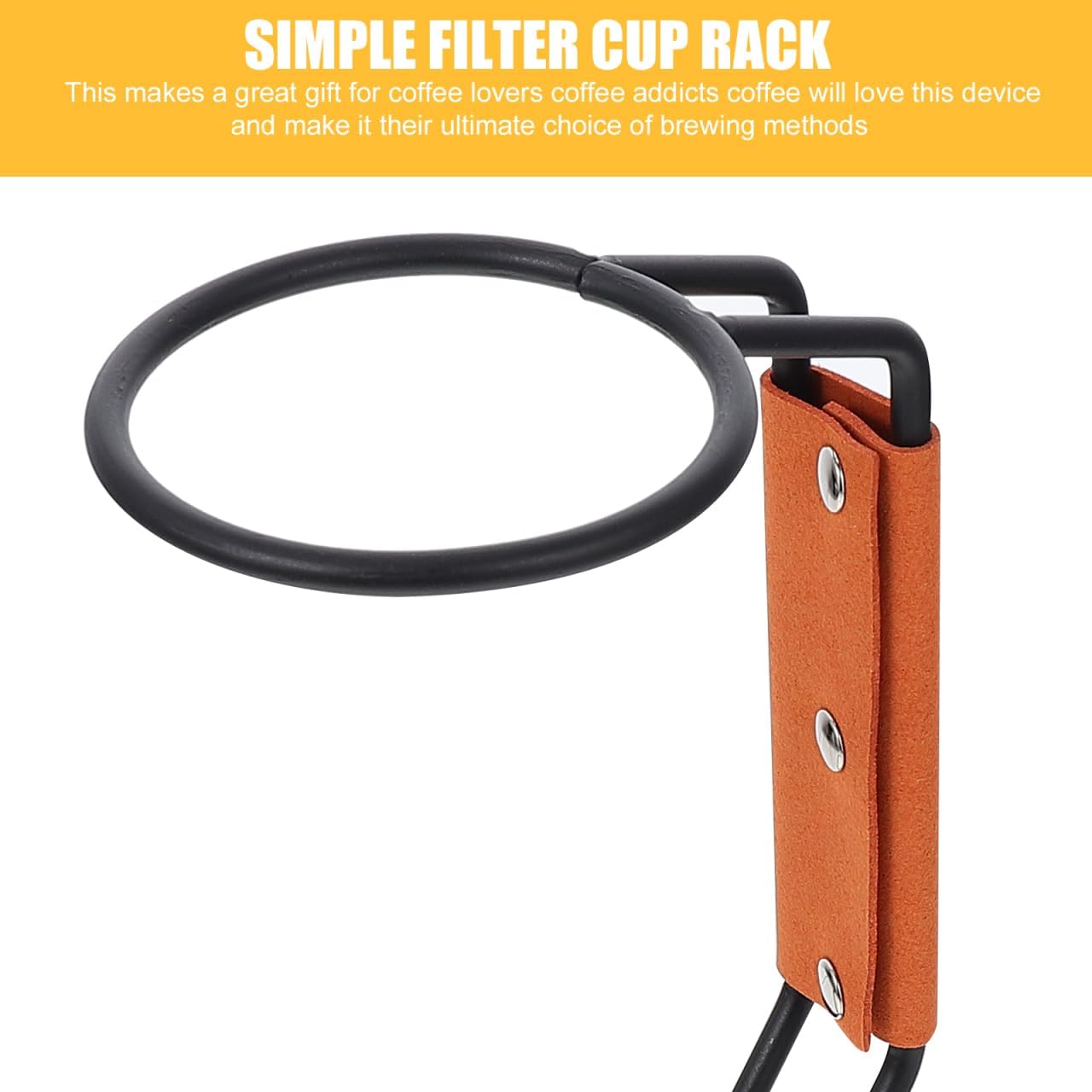 Hemoton Coffee Dripper Stand with Non-Slip Handle Adjustable Stainless Steel Filter Cup Holder for Brewing Compact 7.48X4.72X3.54 Inch Coffee Accessory for Home and Cafe