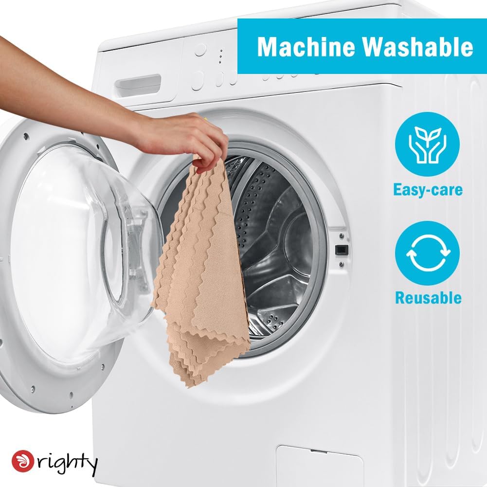 Orighty Microfiber Cleaning Cloth - 24 Pack, Brown Cleaning Rags 12x11 inch