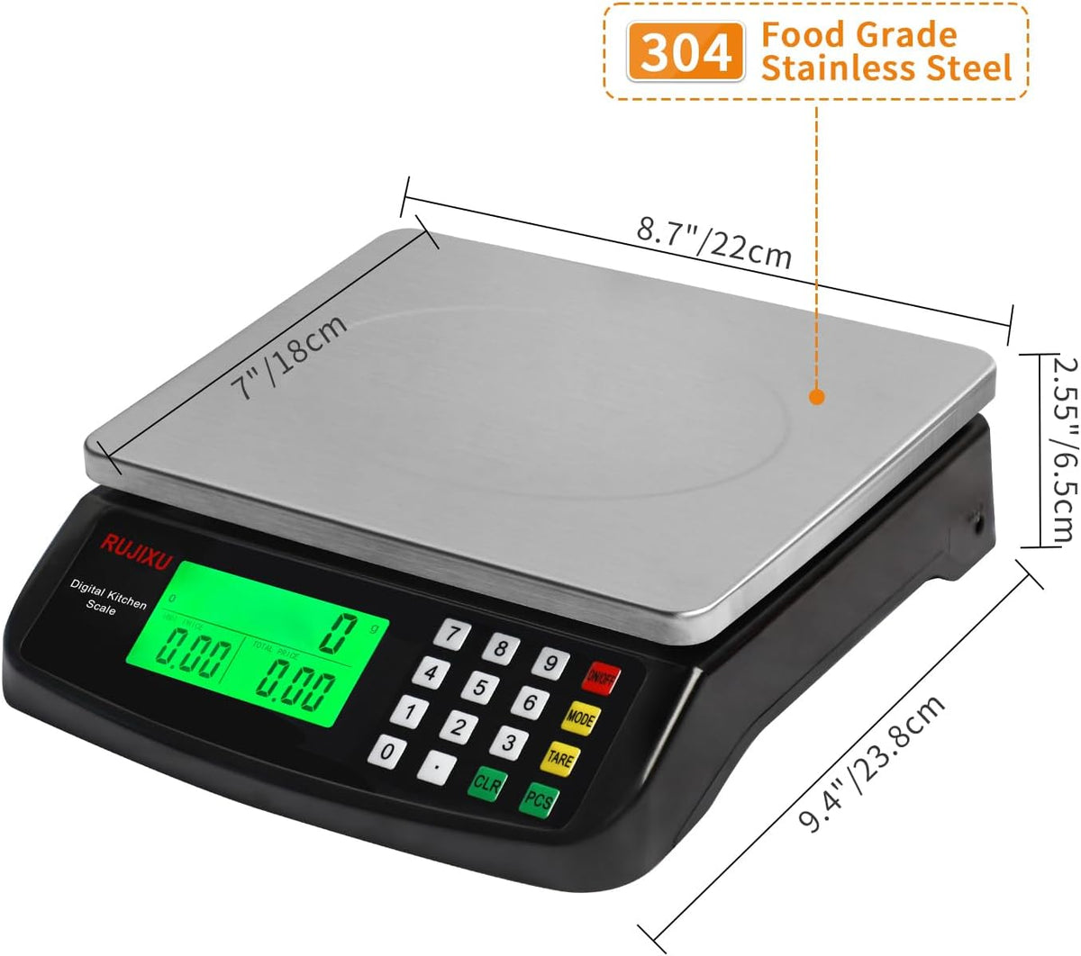 66lb Food Scale Large Kitchen Scales Digital Weight Grams and Ounces
