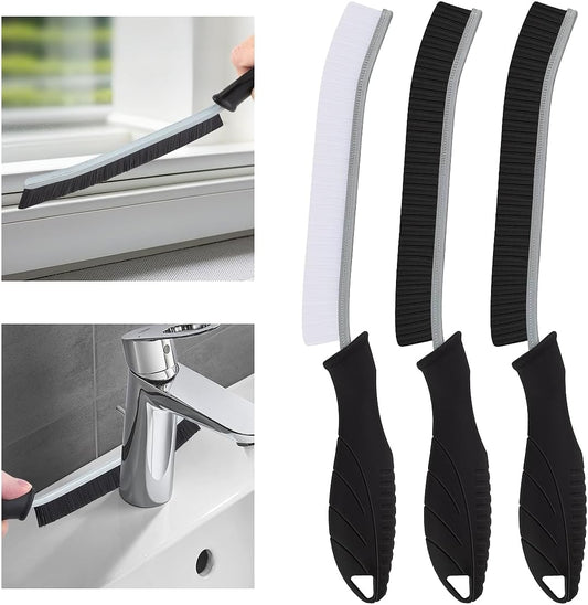 3Pcs Hard Bristle Crevice Cleaning Brush, Scrub Brush, Kitchen Sink Cleaning Brush, Grout Brush, Corner Brush Cleaning Tools