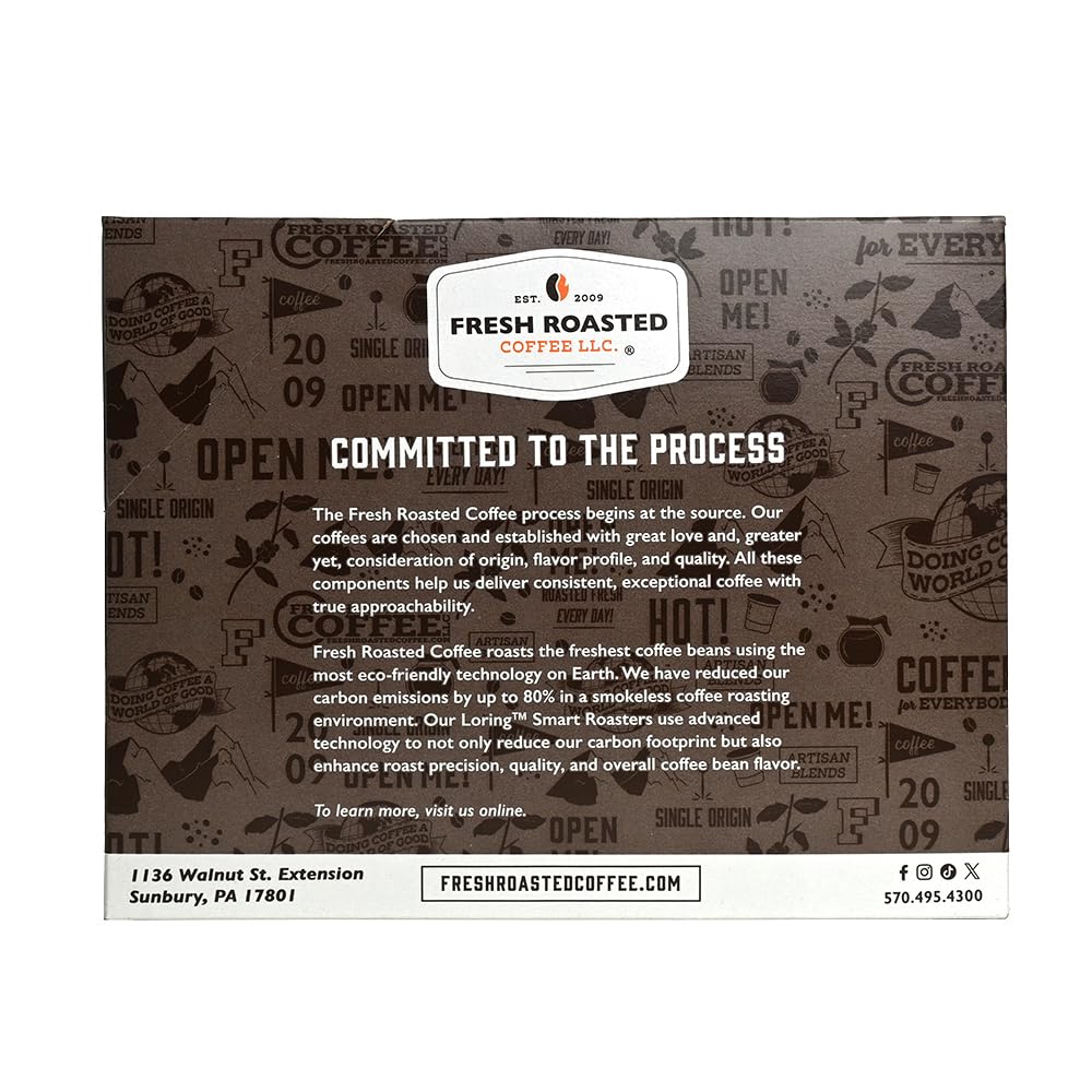 Fresh Roasted Coffee, Guatemala Huehuetenango K-Cup Pods for Keurig Brewers, Medium Roast, Kosher, 24 Count (Pack of 1)