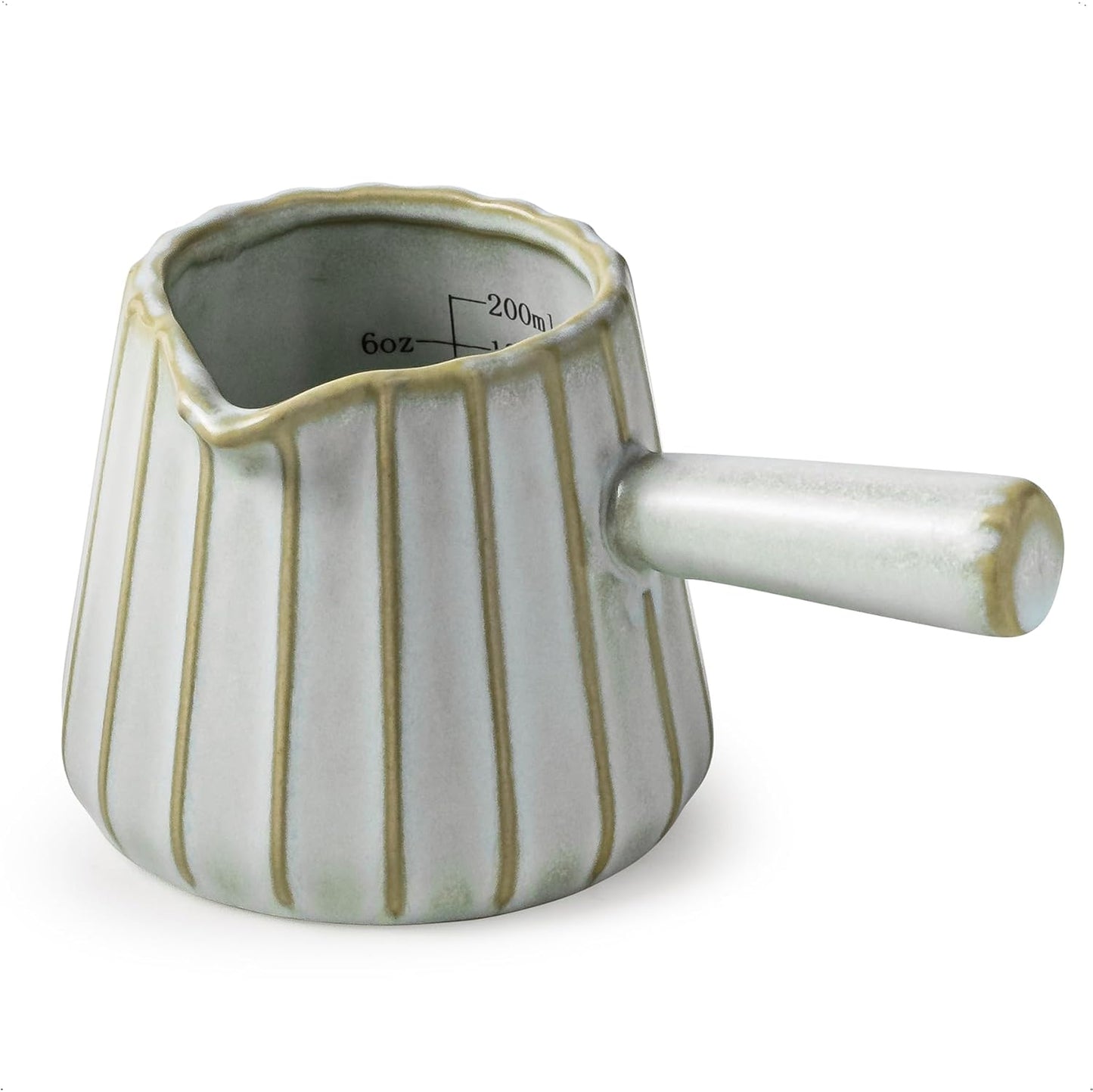 Espresso Cups, Ceramic Espresso Measuring Cup with Handle, Expresso Shots Cups with Scale, Espresso 