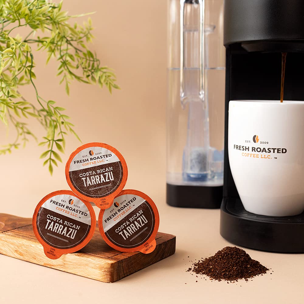 Fresh Roasted Coffee, Costa Rica Tarrazu K-Cup Pods for Keurig Brewers, Medium Roast, Kosher, 24 Count (Pack of 3)