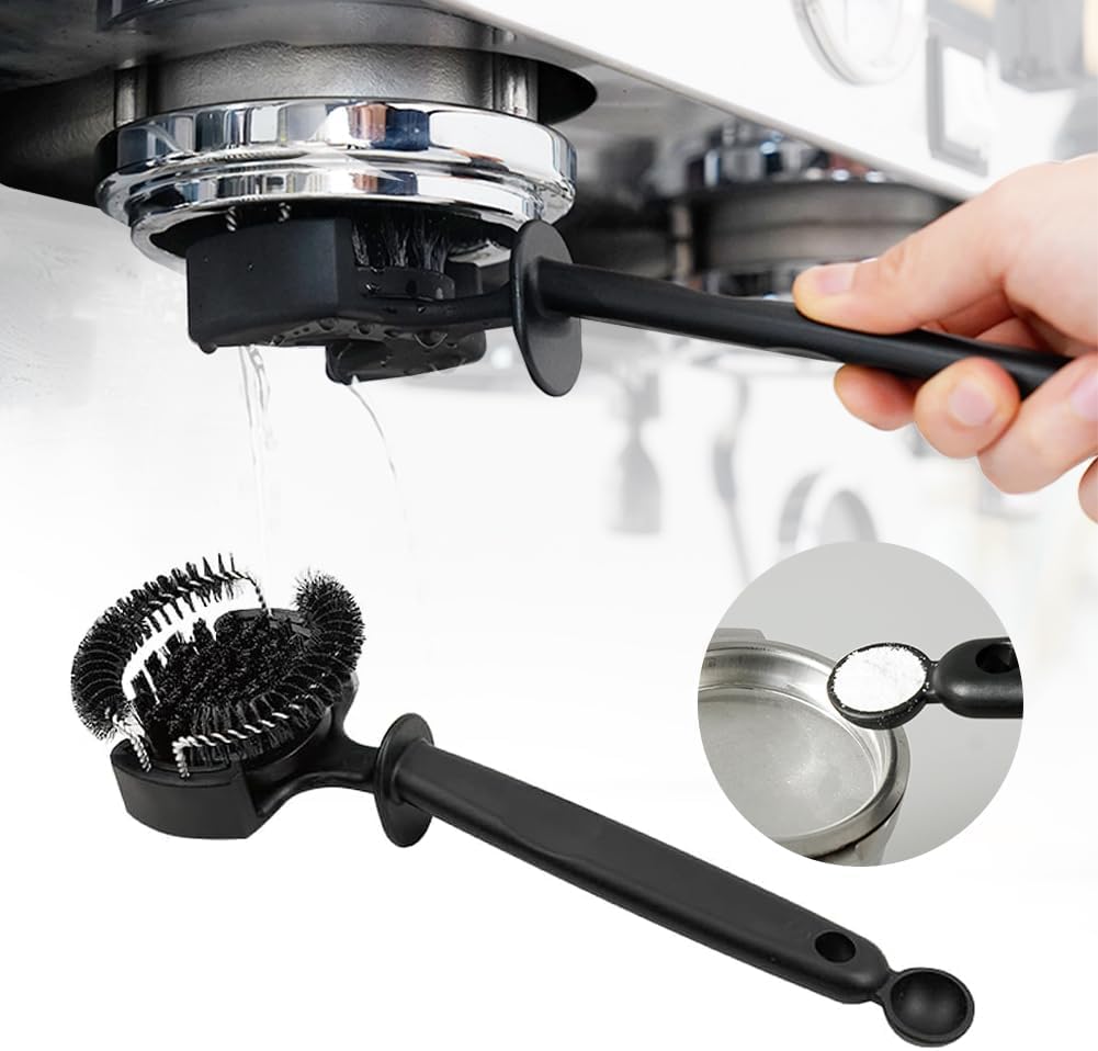 watchget Espresso Machine Cleaning Brush Grouphead Cleaning Brush V2 58mm | Detachable 360°Nylon Bristles, Espresso Machine Cleaning Tool for Home&amp;Commercial Coffee Machine