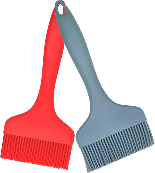 2 Pcs Of Large Silicone Basting Brushes One-Piece Design Pastry Brush Spread Oil Butter Sauce Marinade For Grill BBQ Baking