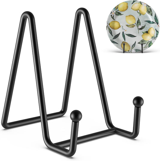 HONGYUTAI 3 Pack 4.5 Inch Plate Stands for Display Picture Stand - 4.5 Inch Vinyl Table Top Display, Metal Frame Holders