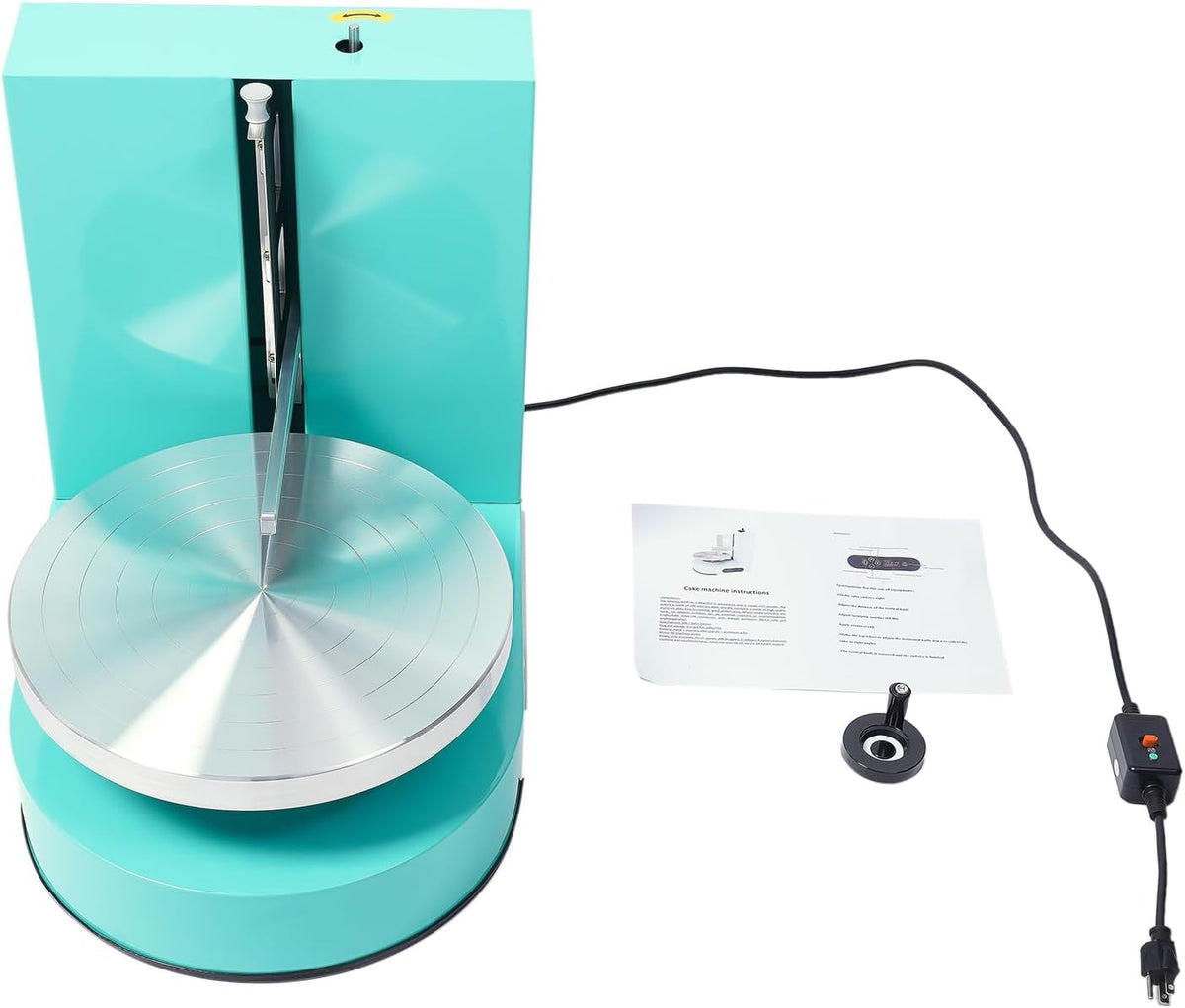 Cake Decorating Coating Machine Automatic Cake Cream Spreading Coating Filling Machine Birthday Cake Cream Smoother Bread Cream Spreading Machine Suitable for 4-12 In Round Cake (Green)