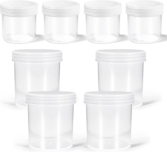 Wide Mouth Travel Containers, PP Clear Leak Proof Travel Plastic Jars with Lids for Creams Lotion Cosmetic, Jewelry Beads,