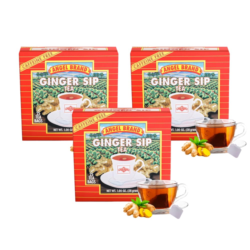 Ginger Root Tea Bags | 25 Count | 3 Pack | Digestion &amp; Immune Support | Crafted with premium ginger root, offering a bold
