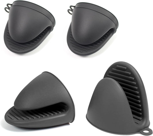 6 Pack Mini Oven Mitts Silicone Pot Holders Heat Resistan for Kitchen, Small Silicone Oven Gloves Kitchen Mittens Air Fryer
