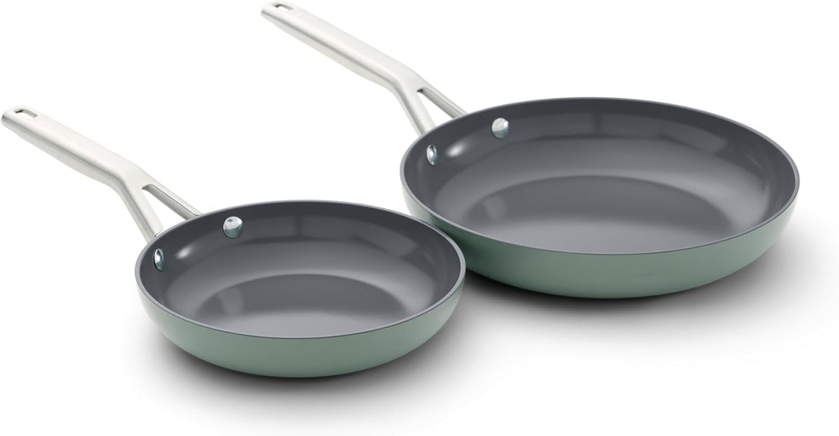Calphalon® Ceramic Nonstick 8" and 10" Frying Pan Set, Silver Ash