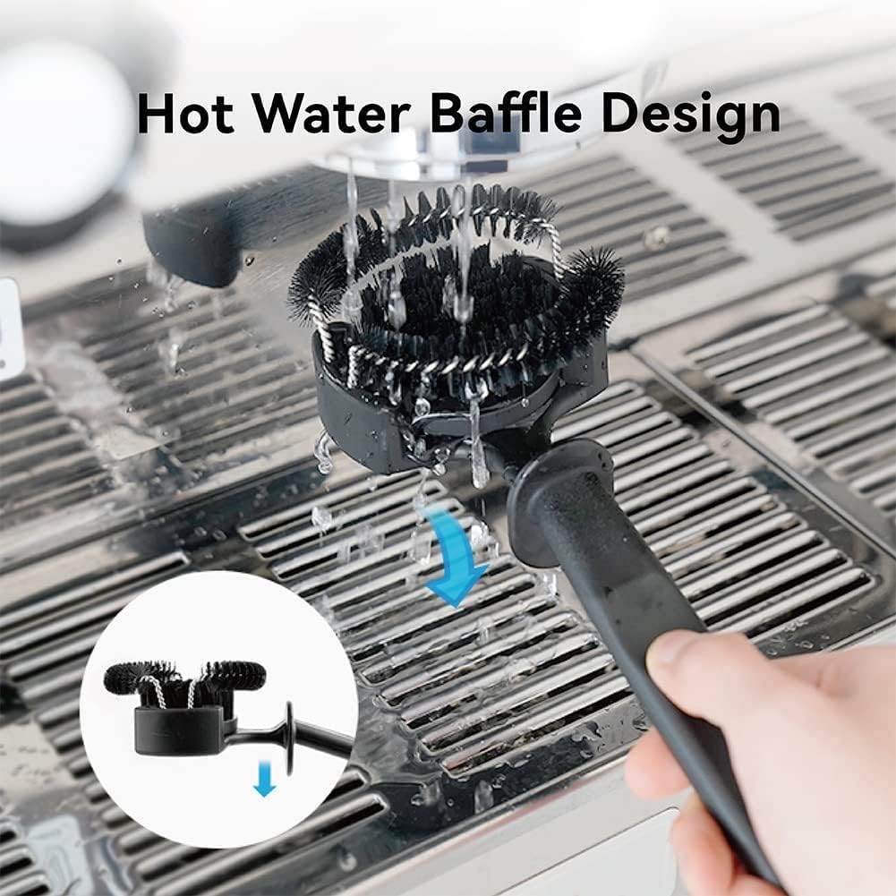 watchget Espresso Machine Cleaning Brush Grouphead Cleaning Brush V2 58mm | Detachable 360°Nylon Bristles, Espresso Machine Cleaning Tool for Home&amp;Commercial Coffee Machine
