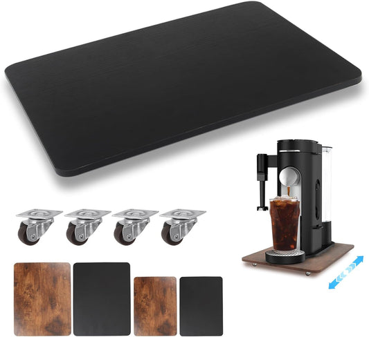 360° Appliance Slider Sliding Tray, Coffee Maker Rolling Tray for Counter Under Cabinet Coffee Pot Mat for Breville Ninja