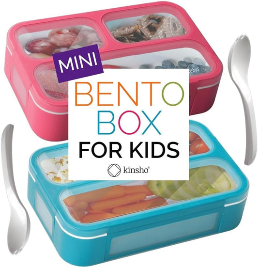 Snack Container - Small Bento Lunch Box for Kids Girls Boys Toddlers | MINI Leak-proof Boxes, Baby Bentobox for Daycare,
